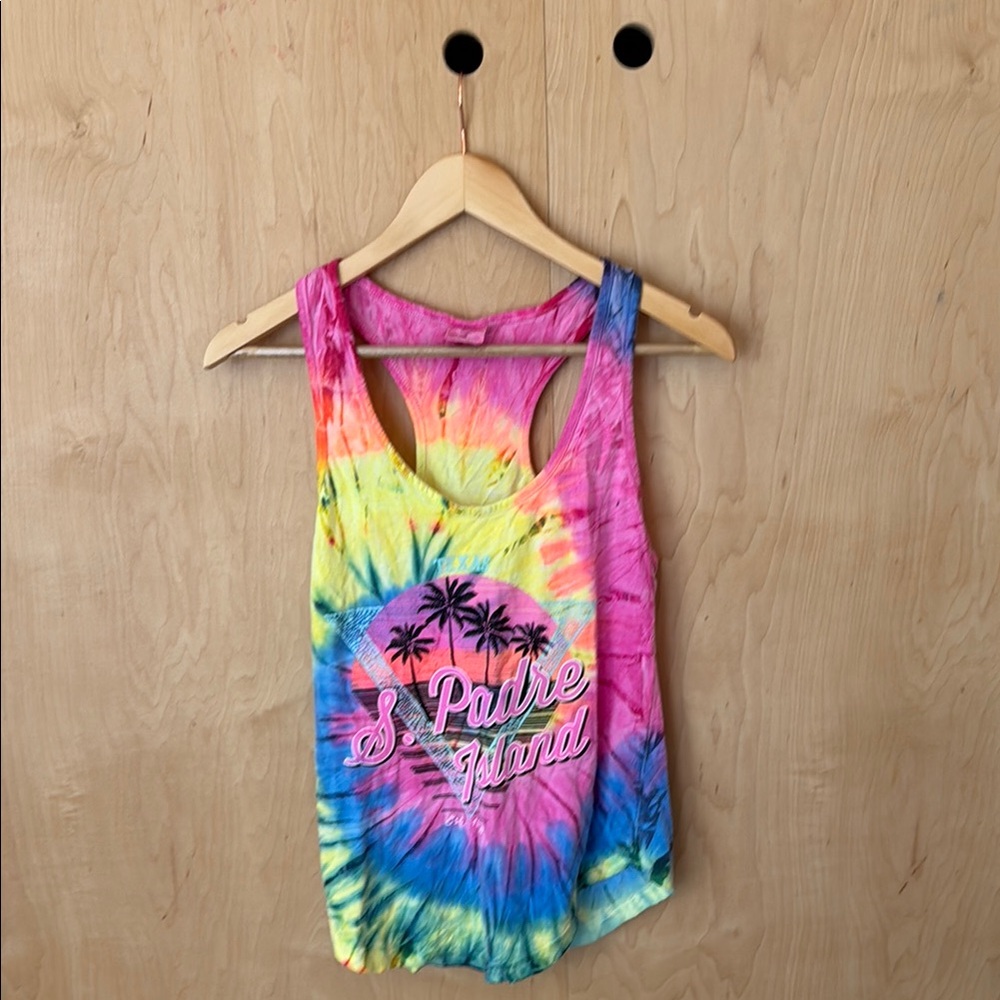 Tie Dye South Padre Island Racerback Tank